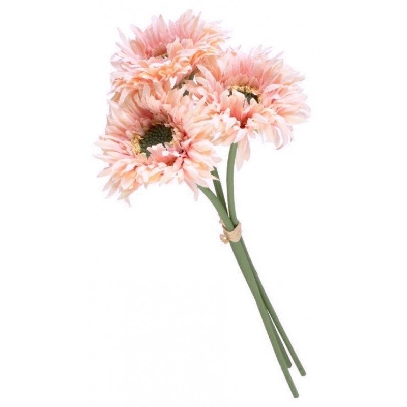 BOUQUET 3 GERBERAS ROSE PASTEL 25 CM 