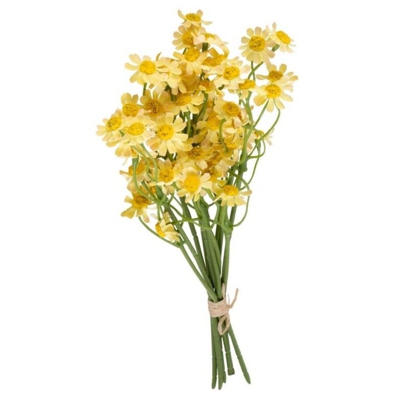 BOUQUET MARGUERITES JAUNE 27 CM 