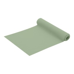 CHEMIN DE TABLE  VERT SAUGE TOUCHE DE VENT EN MOUSSELINE 28 CM X 5 M