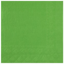 25 SERVIETTES PAPIER CRYSTAL VERT POMME 33 X 33 CM