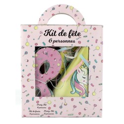 KIT DE FETE LICORNE POUR 6 PERSONNES