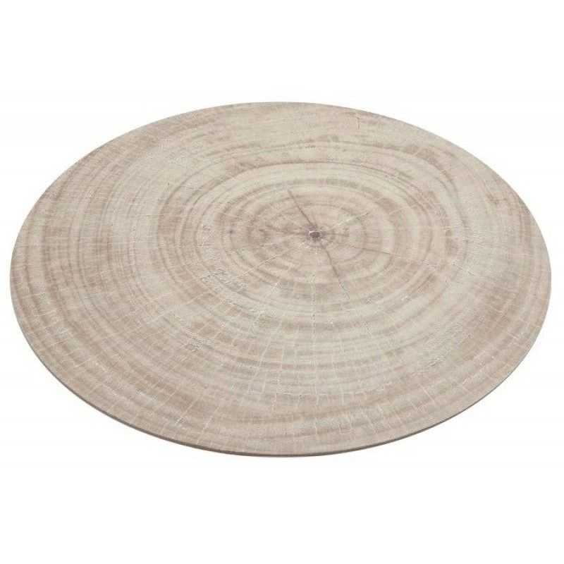 SET DE TABLE PHOTOPRINT TRONC D'ARBRE CLAIR DIA 38 CM 