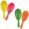 MARACAS COULEURS FLUO ROSE ET JAUNE