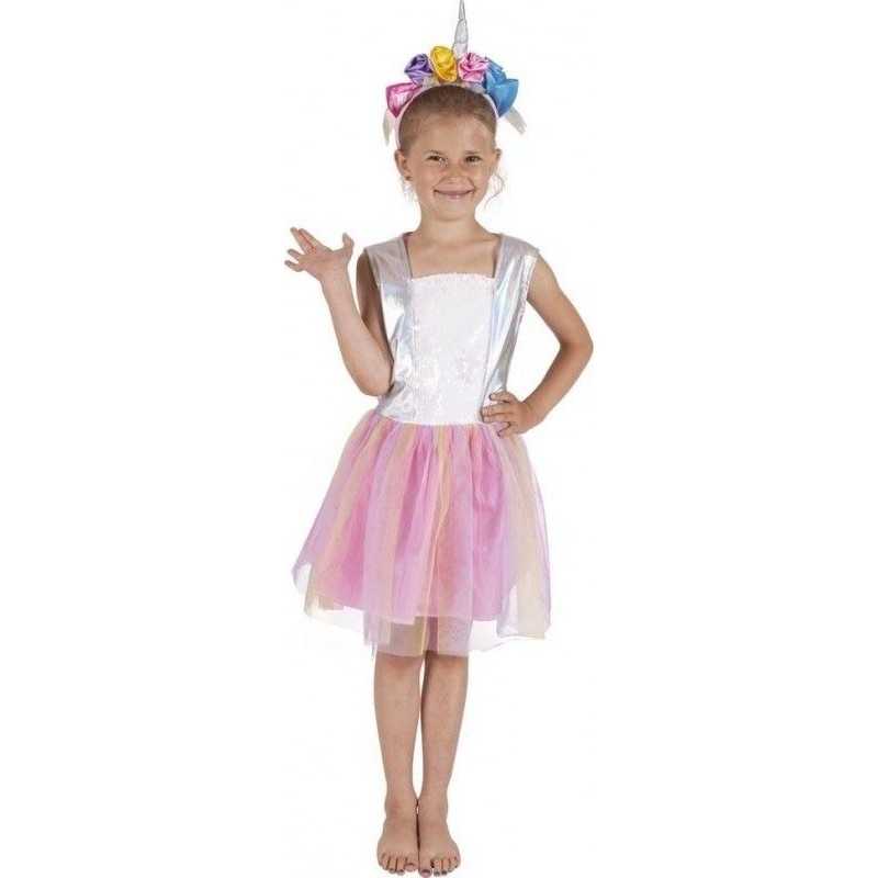 DEGUISEMENT ENFANT ROBE LICORNE ROSE TAILLE 5-6 ANS