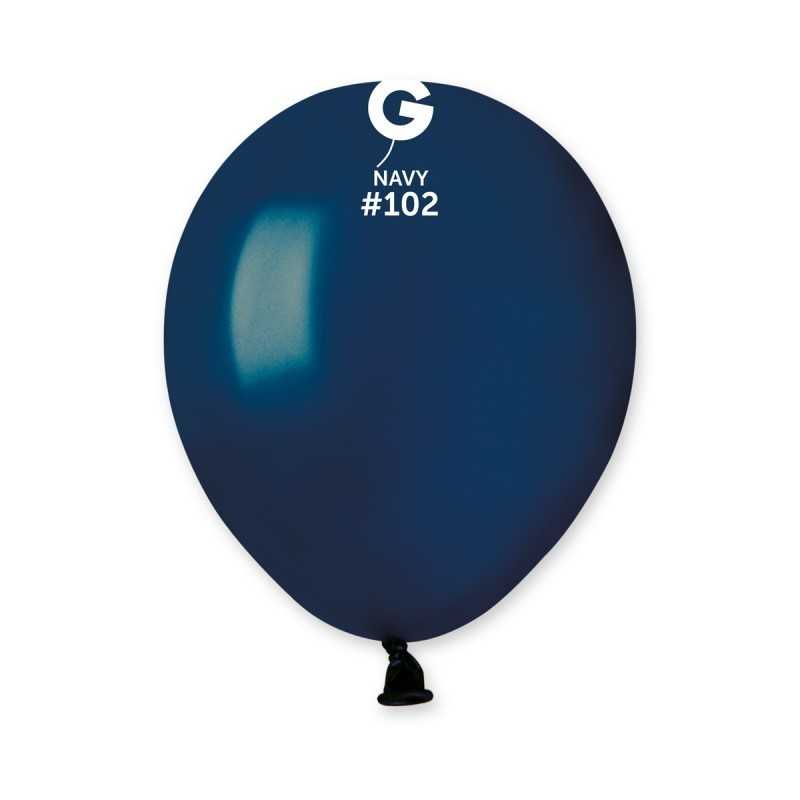 50 BALLONS NAVY MARINE LATEX 13CM 
