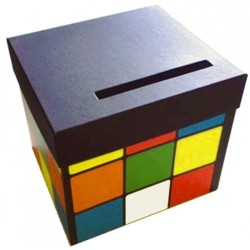 URNE RECTANGLE RUBISCUBE ANNEES 80