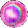 BALLON METALLIQUE ROND GLITTER FUSHIA 46CM  BALLON METALLIQUE ROND GLITTER FUSHIA 46CM
