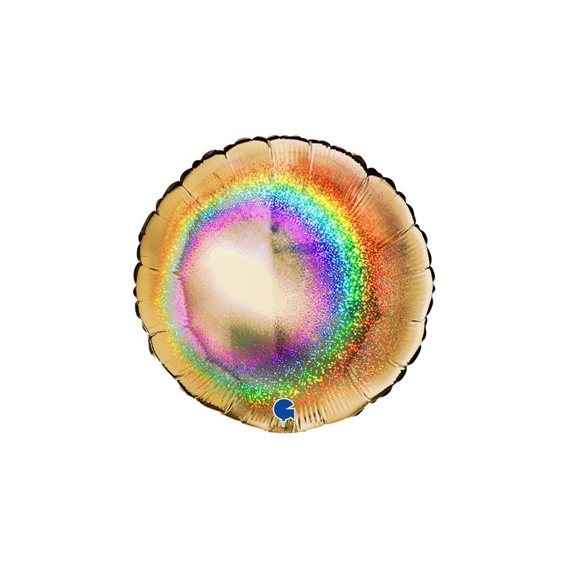 BALLON METALLIQUE ROND GLITTER OR 46CM  BALLON METALLIQUE ROND GLITTER OR 46CM