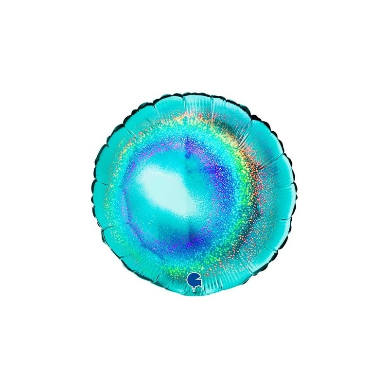 BALLON METALLIQUE ROND GLITTER TIFFANY 46CM  BALLON METALLIQUE ROND GLITTER TIFFANY 46CM
