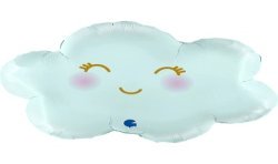 BALLON METALLIQUE NUAGE BLEU 76 CM