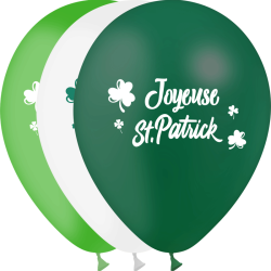 10 BALLONS LATEX JOYEUSE ST PATRICK 