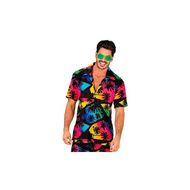 CHEMISE FLEUR HAWAI SUR FOND PALM BEACH TAILLE L-XL