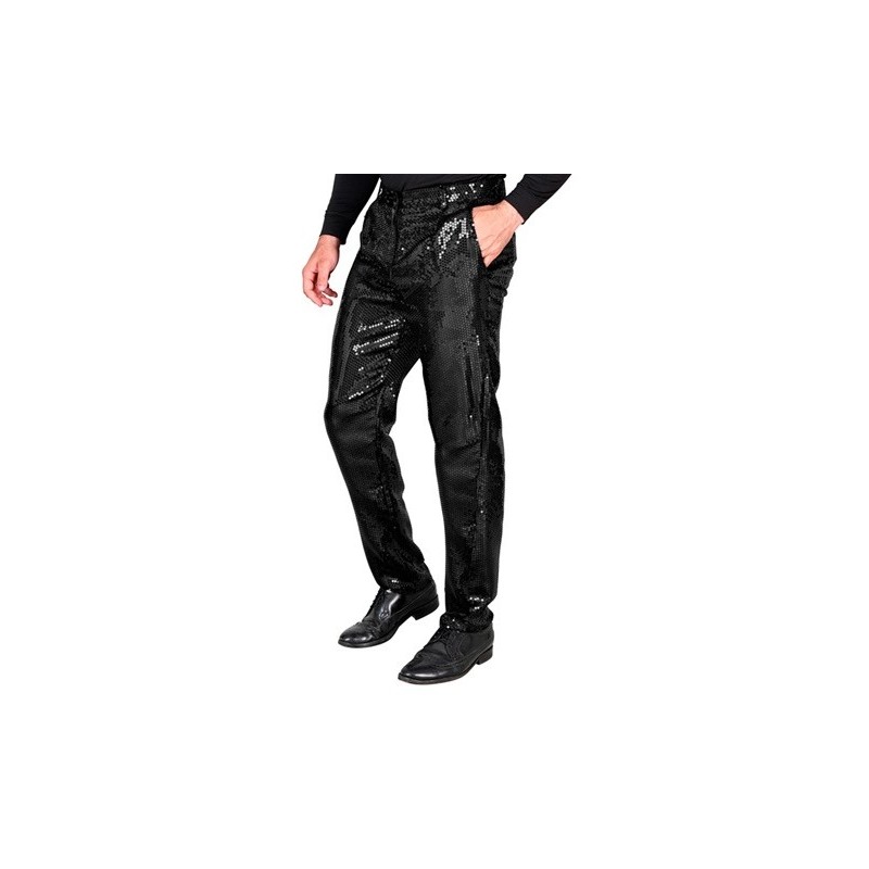 DEGUISEMENT PANTALON HOMME SEQUIN NOIR TAILLE XL DEGUISEMENT PANTALON HOMME SEQUIN NOIR TAILLE XL