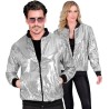 DEGUISEMENT BLOUSON HOMME OU FEMME SEQUIN ARGENT TAILLE L-XL