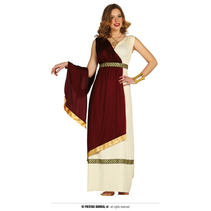 DEGUISEMENT DEESSE ROMAINE BLANCHE ET ROUGE TAILLE S DEGUISEMENT DEESSE ROMAINE BLANCHE ET ROUGE TAILLE S