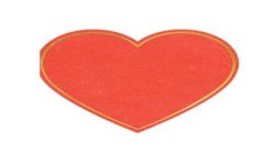20 SERVIETTE COEUR ROUGE AVEC LISERET OR 14.3 X 12.5 CM 