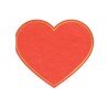 20 SERVIETTE COEUR ROUGE AVEC LISERET OR 14.3 X 12.5 CM 