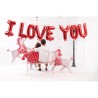 BALLON GUIRLANDE METALLIQUE I LOVE YOU 35 CM X 210 CM 