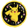 BALLON METALLIQUE ROND 43CM POKEMON PIKACHU JAUNE ET NOIR