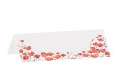 10 MARQUE PLACE POPPY LOVE COQUELICOT ROUGE AQUARELLE ET OR 8 X 4 CM