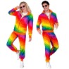 DEGUISEMENT JOGGING OU SURVETEMENT ARC-EN-CIEL ANNEE 80-90 TAILLE L DEGUISEMENT JOGGING OU SURVETEMENT ARC-EN-CIEL ANNEE 80-90 TAILLE L