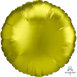 BALLON METALLIQUE ROND SATIN 43CM LEMON CITRON VERT
