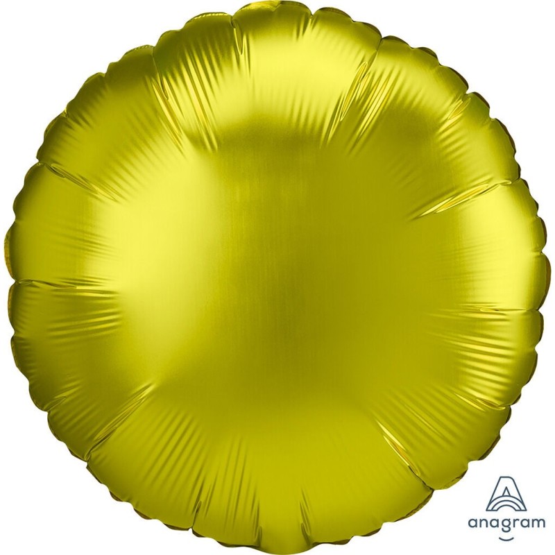 BALLON METALLIQUE ROND SATIN 43CM LEMON CITRON VERT  BALLON METALLIQUE ROND SATIN 43CM LEMON CITRON VERT