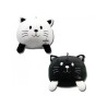 PELUCHE 20 CM MIAOU CHAT NOIR OU CHAT BLANC PELUCHE 20 CM MIAOU CHAT NOIR OU CHAT BLANC