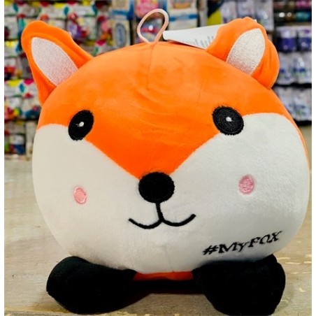 PELUCHE 15 CM RENARD ORANGE ET BLANC