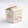 10 BOITES A DRAGEES CARTON THEME VEGETAL 4 X 4 X 7 CM