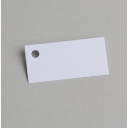 12 ETIQUETTES RECTANGLE BLANC 5 X 2.5 CM