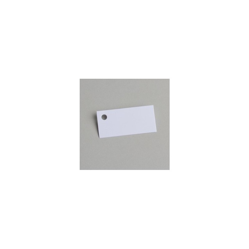 12 ETIQUETTES RECTANGLE BLANC 5 X 2.5 CM