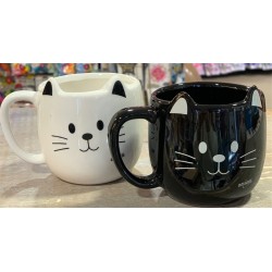 MUG CHAT NOIR OU MUG CHAT BLANC