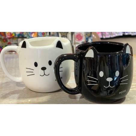 MUG CHAT NOIR OU MUG CHAT BLANC