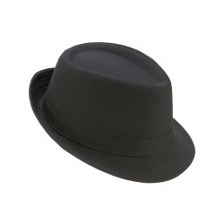 CHAPEAU BORSALINO NOIR EN TISSUS