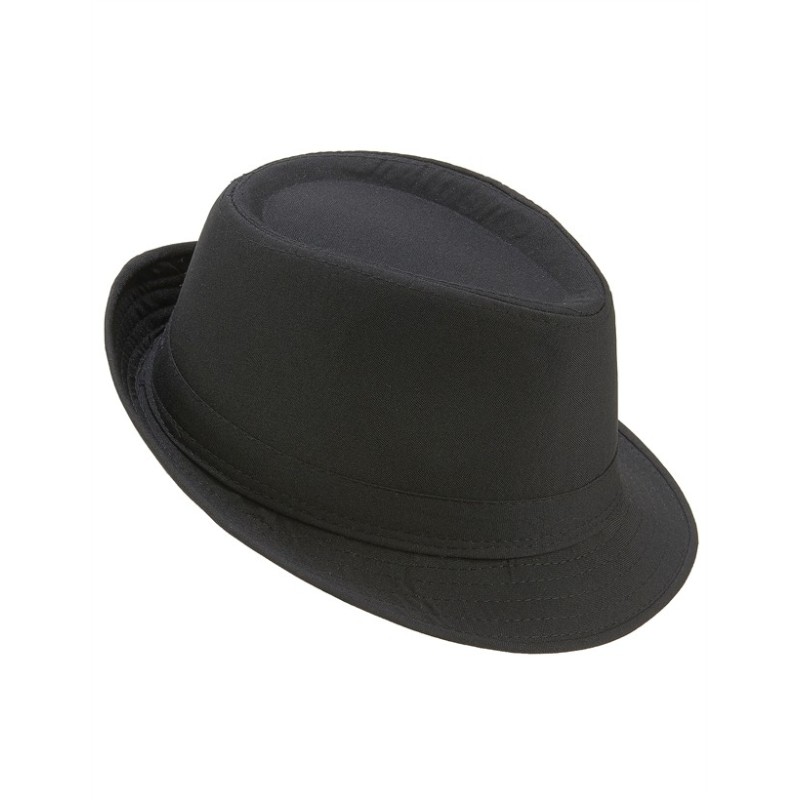 CHAPEAU BORSALINO NOIR EN TISSUS CHAPEAU BORSALINO NOIR EN TISSUS