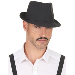 CHAPEAU BORSALINO NOIR EN TISSUS