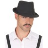 CHAPEAU BORSALINO NOIR EN TISSUS CHAPEAU BORSALINO NOIR EN TISSUS