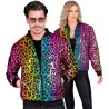 DEGUISEMENT BLOUSON BOMBER AVEC CAPUCHE MULTICOLORE LEOPARD TAILLE L-XL