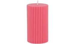 BOUGIE PILIER CANNELEE PINK LADY DIA 5 CM X 15 CM 