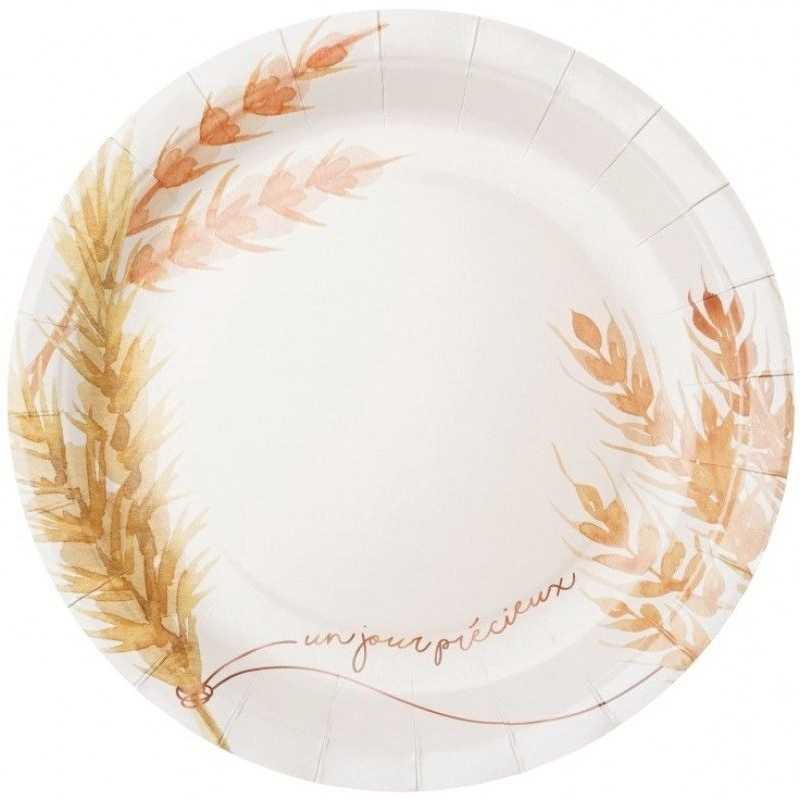 8 ASSIETTES UN JOUR PRECIEUX 23 CM 