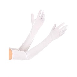 GANTS LONG BLANS ADULTE 60 CM 