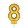 BOUGIE CHIFFRE 8 OR  BOUGIE CHIFFRE 8 OR