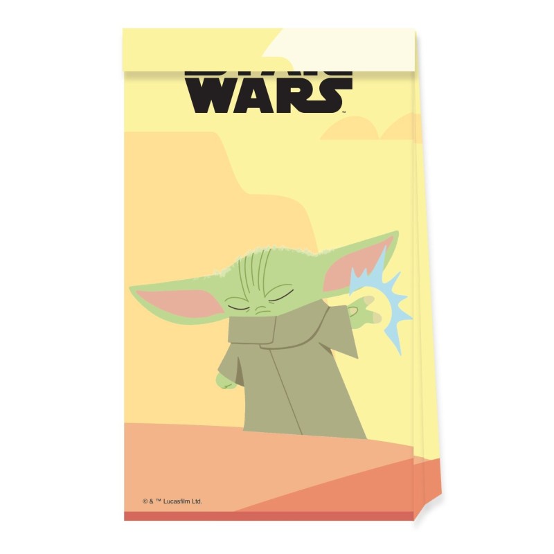 4 SACHETS CADEAUX PAPIER STAR WARS THE MANDALORIAN 4 SACHETS CADEAUX PAPIER STAR WARS THE MANDALORIAN