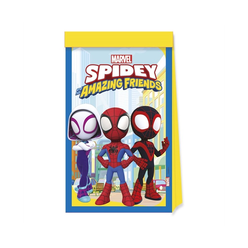 4 SACS CADEAUX PAPIER SPIDEY