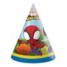 6 CHAPEAUX DE FETE EN CARTON THEME SPIDEY ET SES AMIS