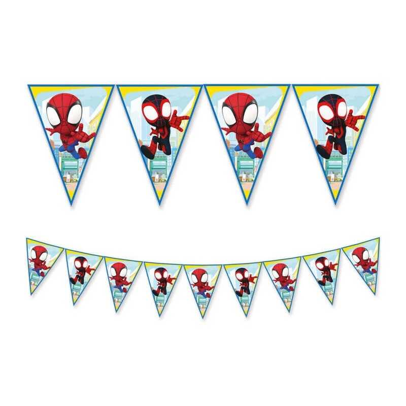 GUIRLANDE FANIONS THEME SPIDEY ET SES AMIS 2.3 METRES