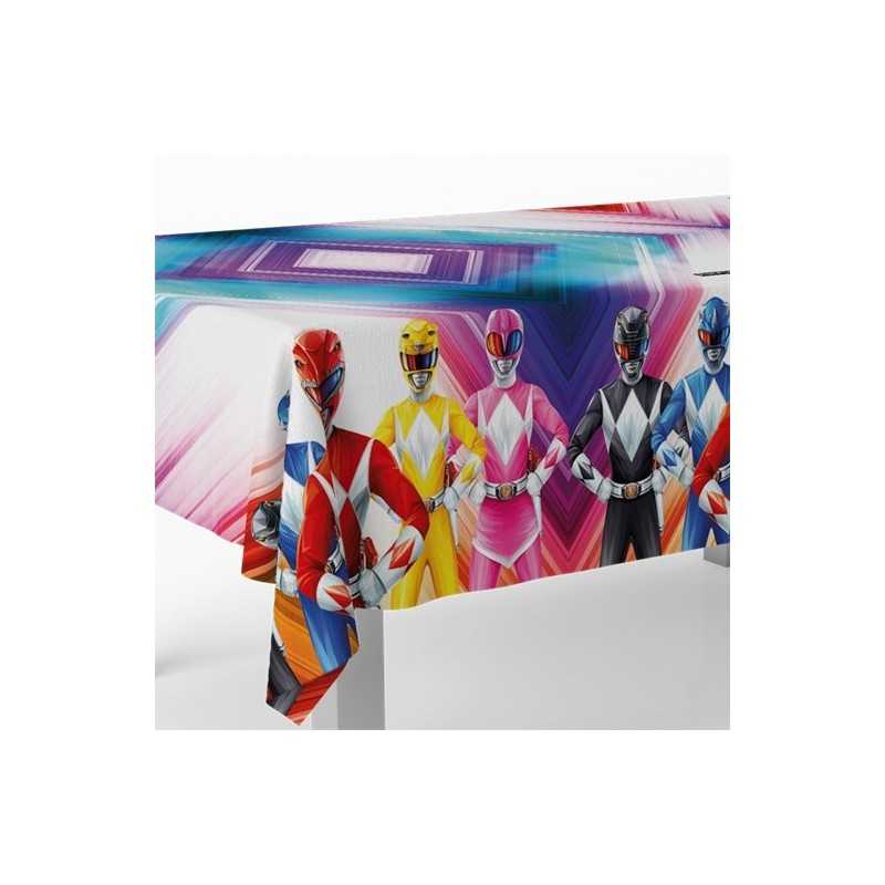 NAPPE EN PLASTIQUE THEME POWER RANGERS 1.2 X 1.8 M