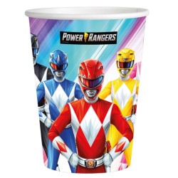 8 GOBELETS EN CARTON POWER RANGER 