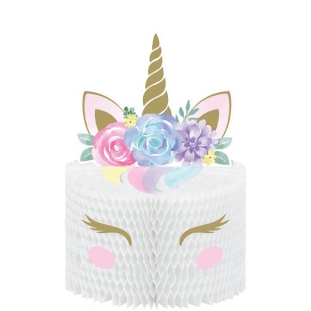 CENTRE DE TABLE EN PAPIER LICORNE UNICORN BABY